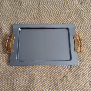 Vintage Kromex Chrome Metal Rectangle Serving Tray